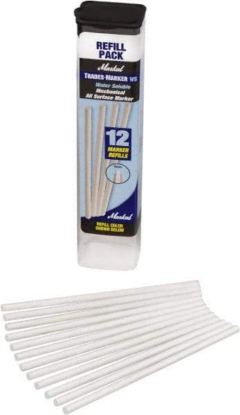 Markal - White All Purpose Wax Crayon - Flat Tip - All Tool & Supply