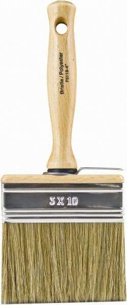 Wooster Brush - 4-3/4" Flat Hog Wall Brush - 2-3/4" Bristle Length, 5.44" Wood Threaded Wood Handle - All Tool & Supply