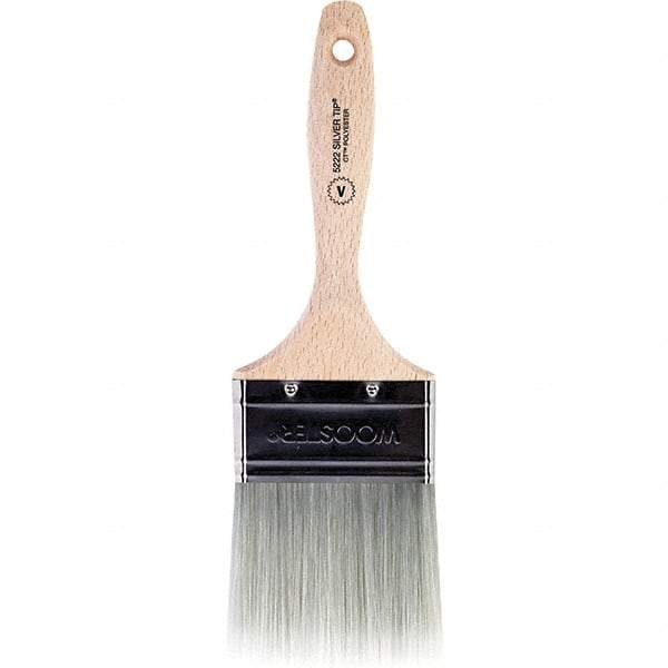 Wooster Brush - 3" Flat Synthetic Varnish Brush - 2-15/16" Bristle Length, 5.81" Wood Beavertail Handle - All Tool & Supply