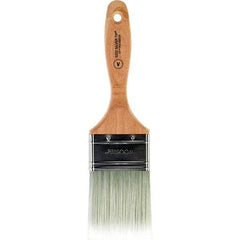 Wooster Brush - 2-1/2" Flat Synthetic Varnish Brush - 2-15/16" Bristle Length, 5.81" Wood Beavertail Handle - All Tool & Supply