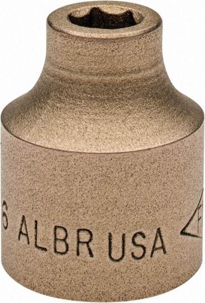 Ampco - 5/16", 1/2" Drive, Standard Hand Socket - 6 Points, 1-3/16" OAL, Aluminum Bronze - All Tool & Supply