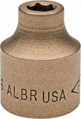 Ampco - 5/16", 1/2" Drive, Standard Hand Socket - 6 Points, 1-3/16" OAL, Aluminum Bronze - All Tool & Supply