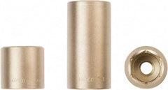 Ampco - 1/2" Drive, Standard Hand Socket - 6 Points, 1-5/8" OAL, Aluminum Bronze - All Tool & Supply