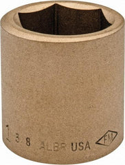 Ampco - 1-3/8", 3/4" Drive, Standard Hand Socket - 6 Points, 2" OAL, Aluminum Bronze - All Tool & Supply