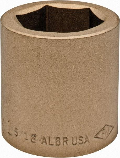 Ampco - 1-5/16", 3/4" Drive, Standard Hand Socket - 6 Points, 2" OAL, Aluminum Bronze - All Tool & Supply