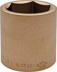 Ampco - 1-13/16", 3/4" Drive, Standard Hand Socket - 6 Points, 2-9/16" OAL, Aluminum Bronze - All Tool & Supply