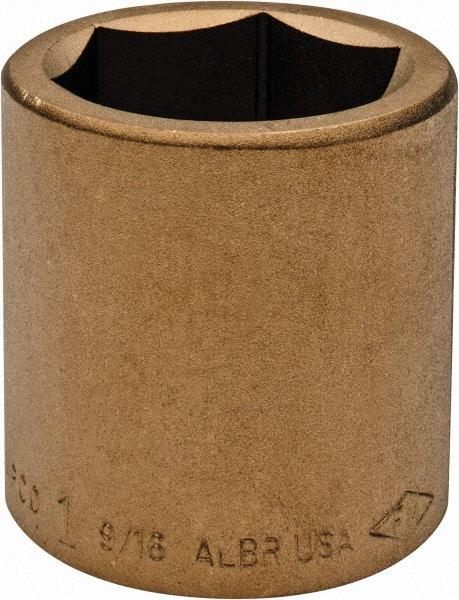 Ampco - 1-9/16", 3/4" Drive, Standard Hand Socket - 6 Points, 2-1/4" OAL, Aluminum Bronze - All Tool & Supply