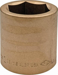 Ampco - 1-11/16", 3/4" Drive, Standard Hand Socket - 6 Points, 2-1/4" OAL, Aluminum Bronze - All Tool & Supply