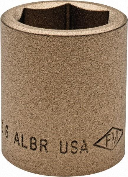 Ampco - 15/16", 1/2" Drive, Standard Hand Socket - 6 Points, 1-1/2" OAL, Aluminum Bronze - All Tool & Supply