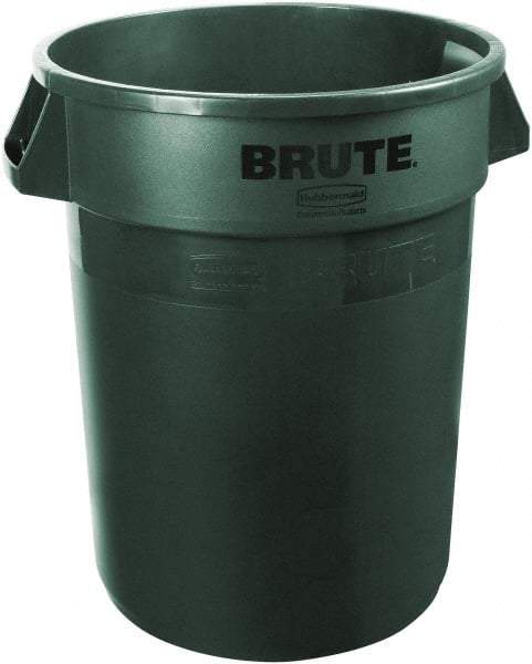 Rubbermaid - 20 Gal Green Round Trash Can - Polyethylene, 22.88" High - All Tool & Supply