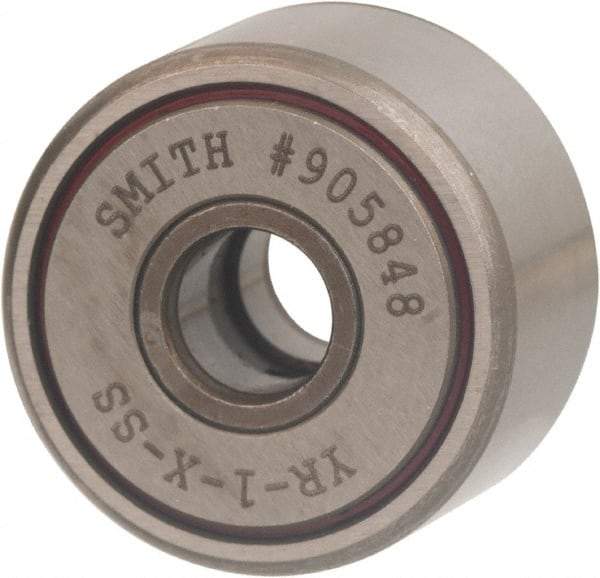 Accurate Bushing - 1-3/8" Roller Diam x 3/4" Width, Sealed Yoke Cam Follower - Stainless Steel, 0.81" OAL, 2,750 Lb Dynamic Cap - All Tool & Supply