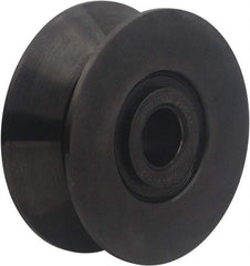 Accurate Bushing - 55mm Bore, 190mm Roller Diam x 70mm Width, Carbon Steel V-Grooved Yoke Roller - 159,200 N Dynamic Load Capacity, 73mm Overall Width - All Tool & Supply