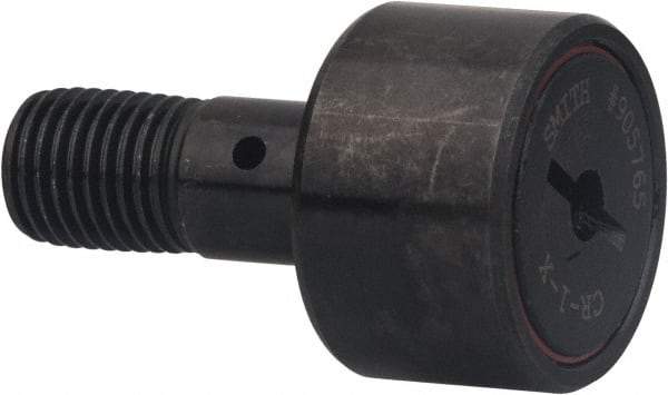 Accurate Bushing - 1/2" Roller Diam x 3/8" Width, 0.19" Stud Diam x 5/8" Length, Sealed Self Lubricating Stud Cam Follower with Nonmetallic Bushing - Carbon Steel, 1/4" Thread Length, 10-32 Thread, 1" OAL - All Tool & Supply