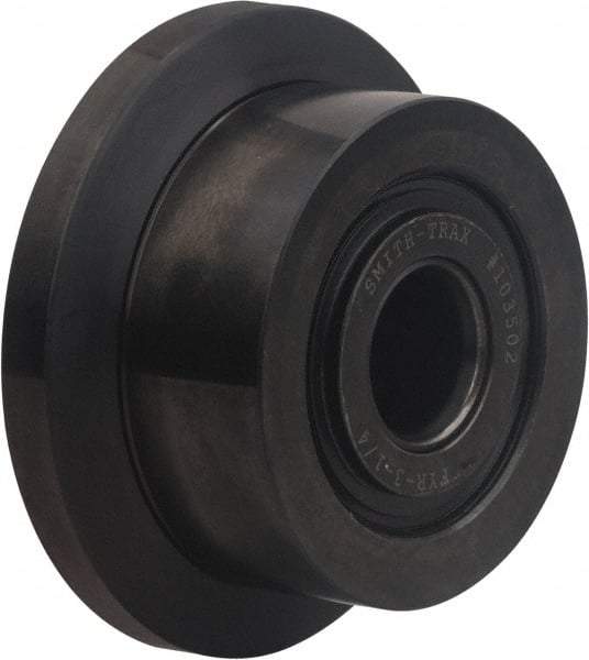 Accurate Bushing - 1-3/4" Bore, 5" Roller Diam x 2-3/4" Roller Width, Carbon Steel Flanged Yoke Roller - 33,300 Lb Dynamic Load Capacity, 2-7/8" Overall Width - All Tool & Supply