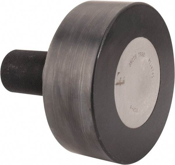 Accurate Bushing - 8" Roller Diam x 3" Width, 2-1/2" Stud Diam x 5-1/2" Length, Plain Stud Load Runner - Carbon Steel, 3-1/4" Thread Length, 2-1/2-12 Thread, 8-1/2" OAL, 35,800 Lb Dynamic Cap, 62,000 Lb Static Cap - All Tool & Supply