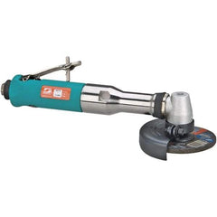 Dynabrade - 4" Wheel Diam, 12,000 RPM, Pneumatic Angle & Disc Grinder - 3/8-24 Spindle, 40 CFM, Rear Exhaust - All Tool & Supply