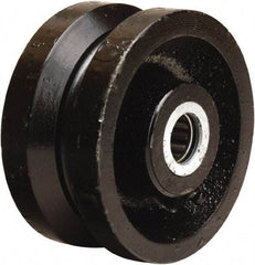 Hamilton - 4 Inch Diameter x 2 Inch Wide, Cast Iron Caster Wheel - 800 Lb. Capacity, 2-3/16 Inch Hub Length, 5/8 Inch Axle Diameter, Straight Roller Bearing - All Tool & Supply