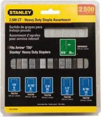 Stanley - 1/4" Wide Steel Heavy Duty Power Crown Staples - 1/4" Leg Length - All Tool & Supply