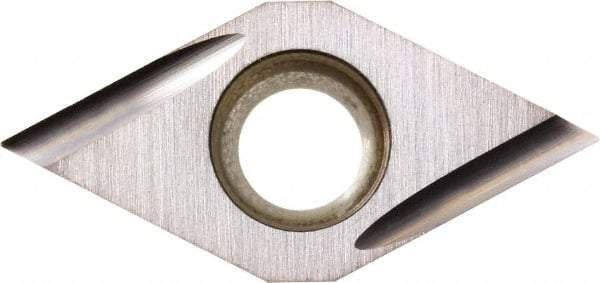 Kyocera - DCGT21.50.1 U Grade KW10 Carbide Turning Insert - Uncoated, 55° Diamond, 1/4" Inscr Circle, 3/32" Thick, 0.001" Corner Radius - All Tool & Supply