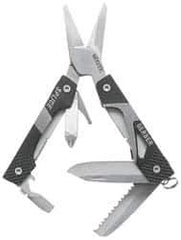 Gerber - 9 Piece, Scissors Multi-Tool Set - Black, 4" OAL, 2-13/32" Closed Length - All Tool & Supply