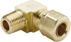 Parker - 3/8" OD, Brass Male Elbow - 1,000 Max Working psi, -65 to 250°F, Comp x MNPT Ends - All Tool & Supply