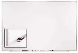 Ghent - 36-1/2" High x 48-1/2" Wide Porcelain on Steel Magnetic Marker Board - Aluminum Frame, 1.88" Deep - All Tool & Supply