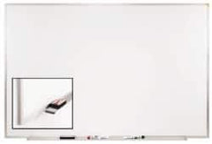 Ghent - 24" High x 36" Wide Porcelain on Steel Magnetic Marker Board - Aluminum Frame, 1.88" Deep - All Tool & Supply