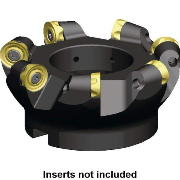 Kennametal - 180mm Cut Diam, 10mm Max Depth, 60mm Arbor Hole, 9 Inserts, RCGX 2006... Insert Style, Indexable Copy Face Mill - KSRM Cutter Style, 10,700 Max RPM, 63mm High, Through Coolant, Series KSRM - All Tool & Supply