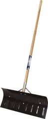 True Temper - 24 Inch Wide Blade x 11 Inch High Blade Pusher Snow Shovel - 45 Inch Long Wood Handle - All Tool & Supply