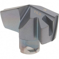 Iscar - Series ICM, 15.8mm Diam Grade IC908 140° Replaceable Drill Tip - Carbide, TiAlN Finish, 15 Seat Size - All Tool & Supply