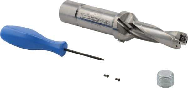 Iscar - 2-1/4" Max Drill Depth, 3xD, 3/4" Diam, Indexable Insert Drill - 1" Shank Diam, Straight Shank - All Tool & Supply