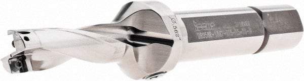 Iscar - 1.69" Max Drill Depth, 3xD, 9/16" Diam, Indexable Insert Drill - 3/4" Shank Diam, Straight Shank - All Tool & Supply