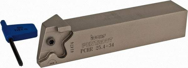 Iscar - PCH, Right Hand, 0.394" Max Depth of Cut, 0.059 to 0.157" Groove Width, Indexable Grooving Tool Holder - PENTA 34.. Insert Compatibility, 1" Shank Height, 1" Shank Width, 5-1/2" OAL - All Tool & Supply