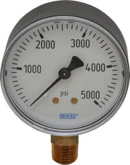 Wika - 2-1/2" Dial, 1/4 Thread, 0-5,000 Scale Range, Pressure Gauge - Lower Connection Mount, Accurate to 3-2-3% of Scale - All Tool & Supply