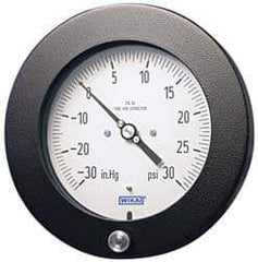 Wika - 4-1/2" Dial, 1/4 Thread, 0-300 Scale Range, Pressure Gauge - Lower Back Connection Mount, Accurate to 0.5% of Scale - All Tool & Supply