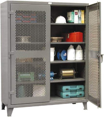 Strong Hold - 4 Shelf Visible Storage Cabinet - Steel, 36" Wide x 24" Deep x 72" High, Dark Gray - All Tool & Supply