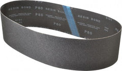 Made in USA - 4" Wide x 36" OAL, 80 Grit, Silicon Carbide Abrasive Belt - Silicon Carbide, Medium, Coated, X/Y Weighted Cloth Backing, Wet/Dry, Series S181 - All Tool & Supply