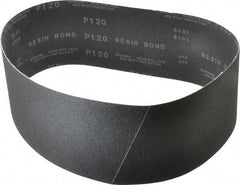 Made in USA - 4" Wide x 36" OAL, 120 Grit, Silicon Carbide Abrasive Belt - Silicon Carbide, Fine, Coated, X/Y Weighted Cloth Backing, Wet/Dry, Series S181 - All Tool & Supply