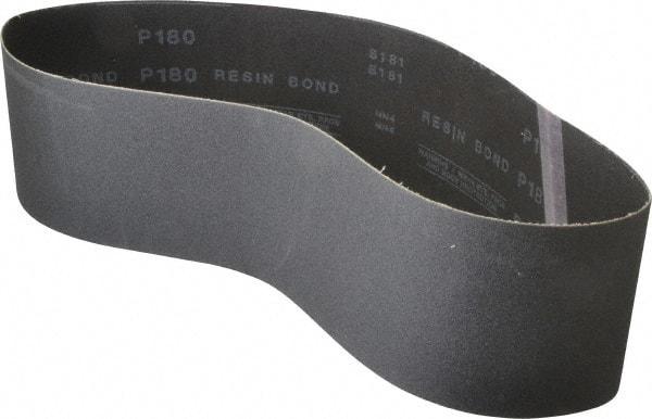 Made in USA - 4" Wide x 36" OAL, 180 Grit, Silicon Carbide Abrasive Belt - Silicon Carbide, Very Fine, Coated, X/Y Weighted Cloth Backing, Wet/Dry, Series S181 - All Tool & Supply