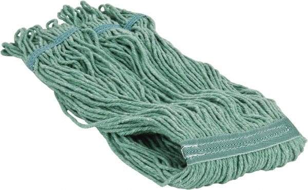 PRO-SOURCE - 5" Green Head Band, Large PET Loop End Mop Pad - 4 Ply, Quick Change Connection, Use for General Purpose - All Tool & Supply