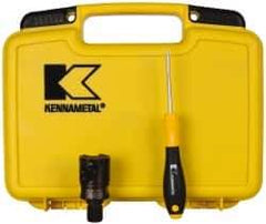 Kennametal - 1-1/4" Cut Diam, 0.735" Max Depth of Cut, 1.614" OAL, Indexable Square Shoulder Helical End Mill - EC10.., EP10.. Inserts, M16 Modular Connection, 0° Lead Angle - All Tool & Supply