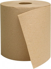 Paper Towels: Hard Roll, 6 Rolls, Roll, 1 Ply, Brown 12″ Wide, 800' Roll Length