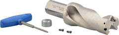 Iscar - 4" Max Drill Depth, 2xD, 2" Diam, Indexable Insert Drill - 2 Inserts, 1-1/2" Shank Diam, Straight Shank - All Tool & Supply