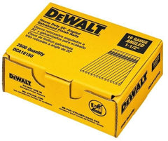 DeWALT - 16 Gauge 1-1/2" Long Finishing Nails for Power Nailers - Grade 2 Steel, Galvanized Finish, Angled Stick Collation - All Tool & Supply