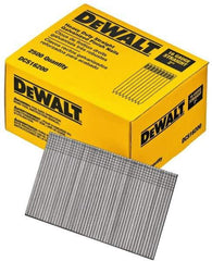 DeWALT - 16 Gauge 2" Long Finishing Nails for Power Nailers - Grade 2 Steel, Galvanized Finish, Straight Stick Collation - All Tool & Supply