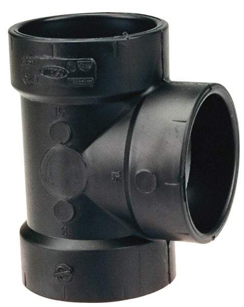 NIBCO - 3 x 3 x 2", ABS Drain, Waste & Vent Pipe Vent Tee - Hub x Hub x Hub - All Tool & Supply