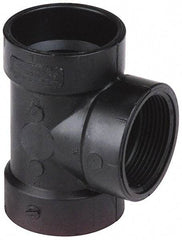 NIBCO - 4", ABS Drain, Waste & Vent Pipe Test Tee - Hub x Hub x FIPT Less Plug - All Tool & Supply