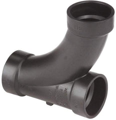 NIBCO - 2 x 2 x 1-1/2", ABS Drain, Waste & Vent Pipe Long Radius TY - Hub x Hub x Hub - All Tool & Supply