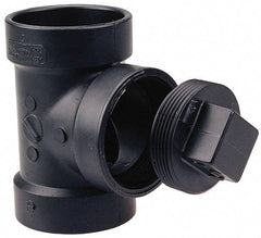 NIBCO - 4", ABS Drain, Waste & Vent Pipe Test Tee - Hub x Hub x CO with Plug - All Tool & Supply