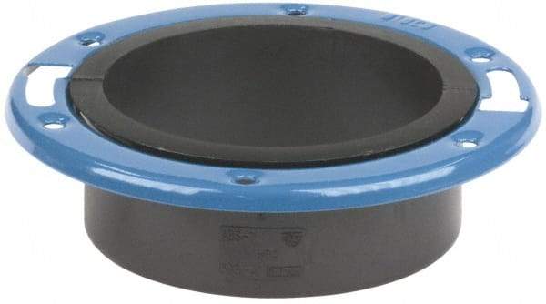 NIBCO - 4" Pipe, 5-3/8" OD, ABS Adjustable Closet Flange - 180° Max Working Temp, Hub End Connections - All Tool & Supply